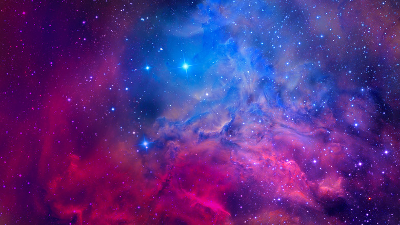 Blue and purple nebula