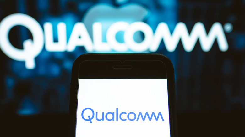 Qualcomm logo on phone