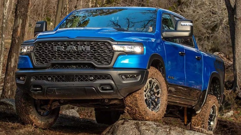 Muddy blue 2025 Ram 1500 truck