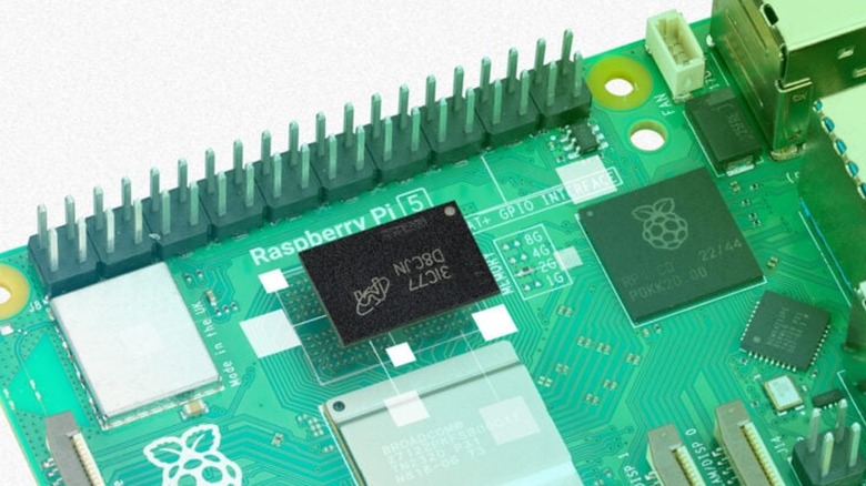 Raspberry Pi 5 2GB model board closeup