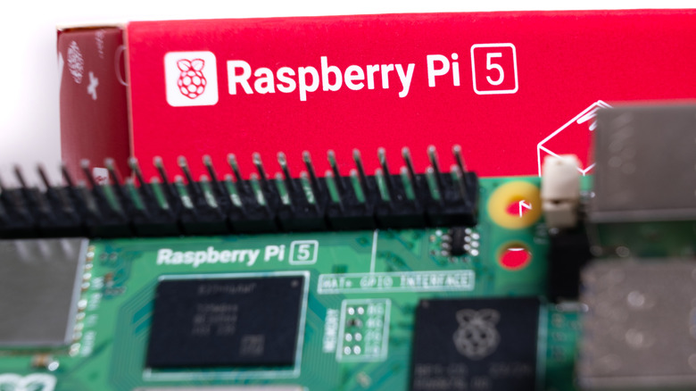 Raspberry Pi 5 box and board