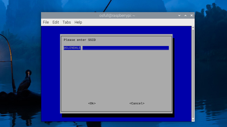 Raspberry Pi terminal showing Wi-Fi connection via raspi-config