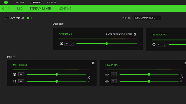 Razer Synapse Stream Mixer