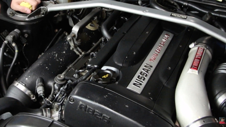 Nissan RB26DETT 2.6L engine under the hood