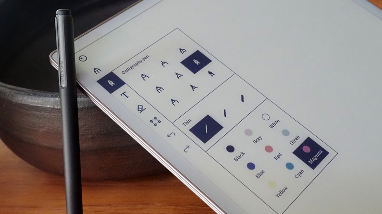 reMarkable Paper Pro pen UI