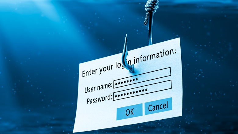 login phishing scam illustration