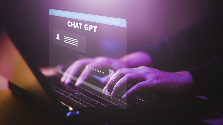 Chat GPT chatbot concept with user