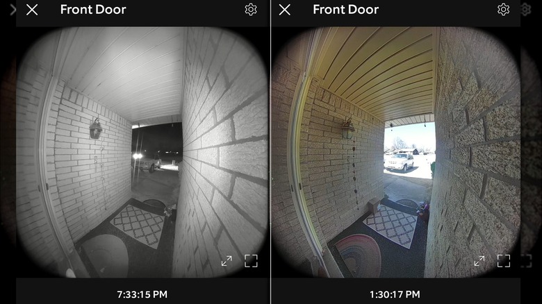 Ring Doorbell day and night images