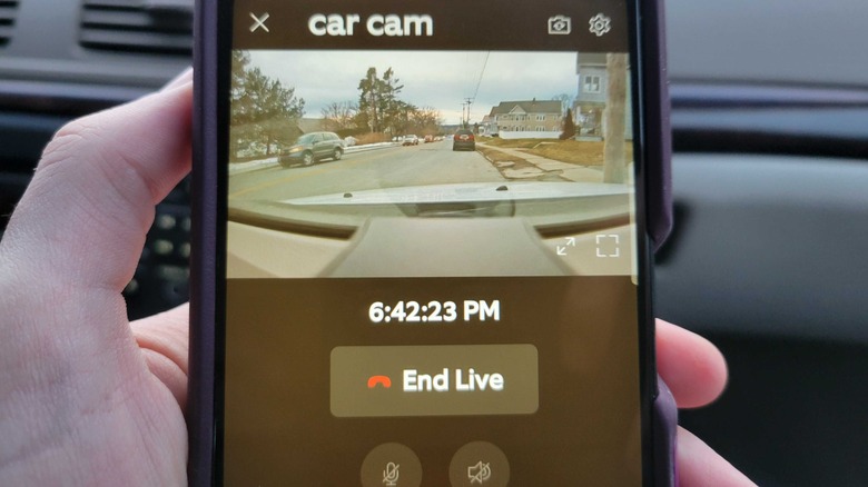 Watching the Ring Car Cam on the app