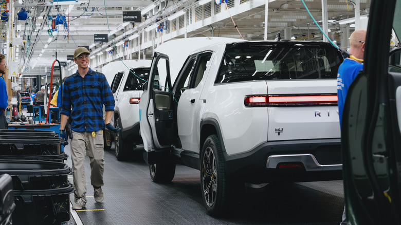 Rivian production line