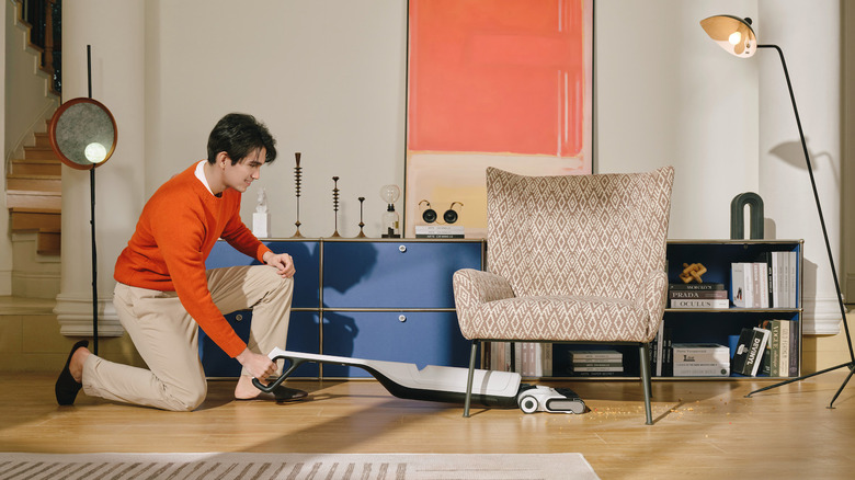 Flexi Pro folding flat to clean under chair