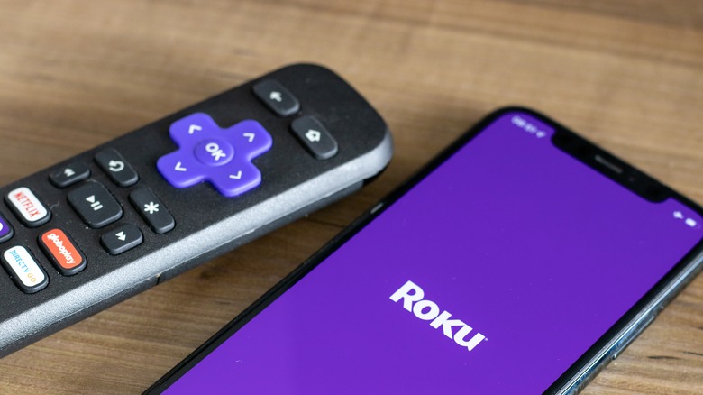 Roku logo phone and remote