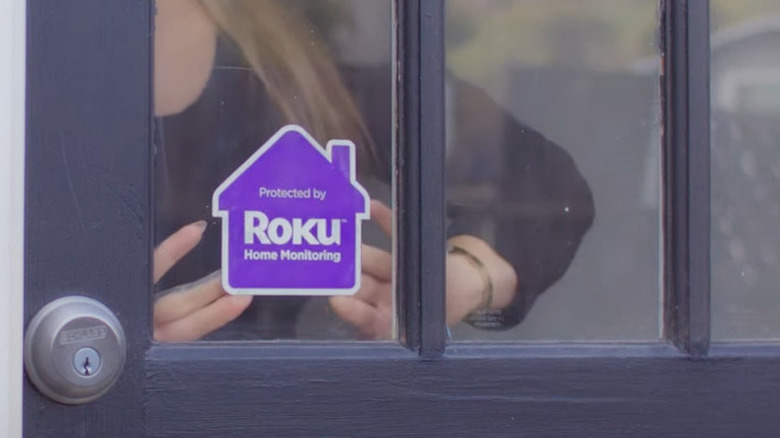 Roku security sticker in window