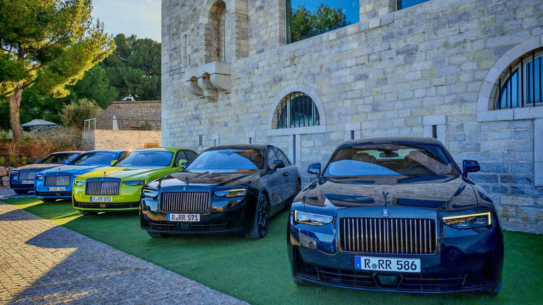 The Rolls Royce Ghost series II black badge in assorted colors