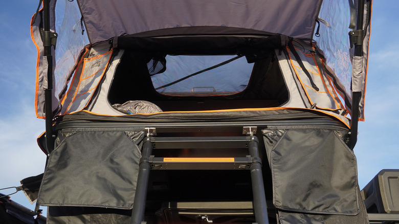 Roofnest Condor Overland 2 looking up the ladder