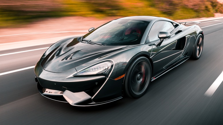 McLaren drives at speed