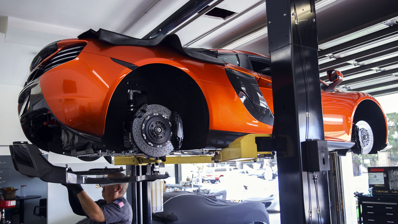 McLaren during maintenance