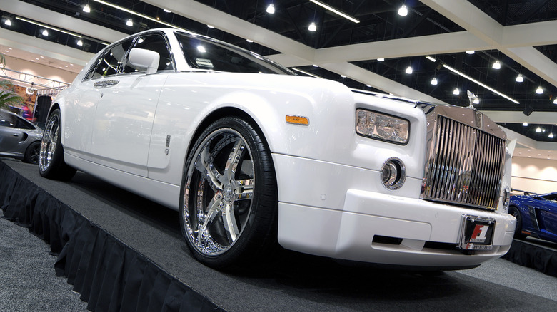 Modified Rolls-Royce at a car show