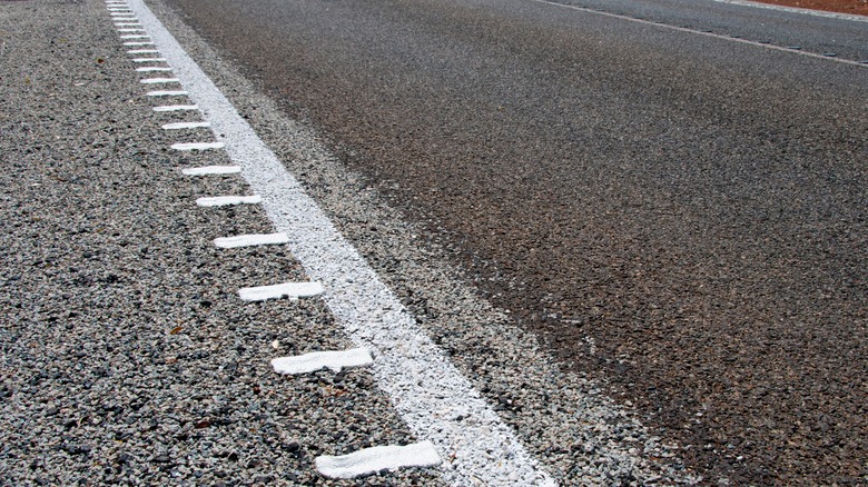 Raised rumble strip on highway