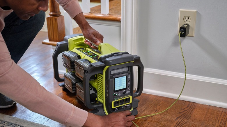 Ryobi Power Station charging at home