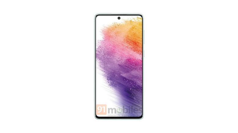 Samsung Galaxy A73 leaked bezel less display image 
