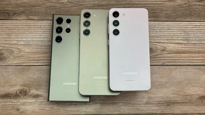 All three Samsung Galaxy Phones