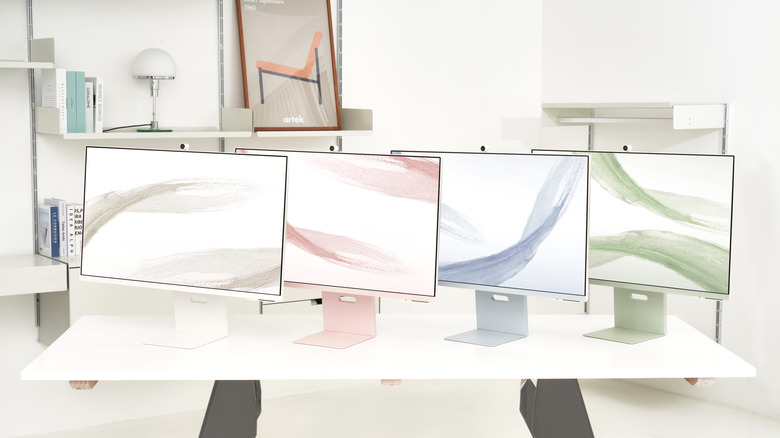 The Samsung Smart Monitor M8 in all color options.