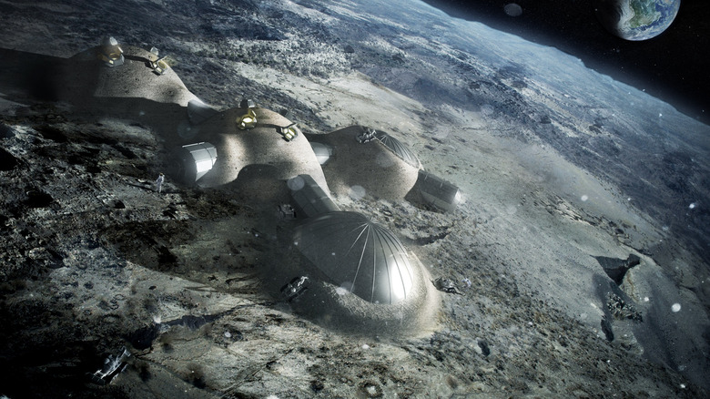 Concept of a lunar habitation.