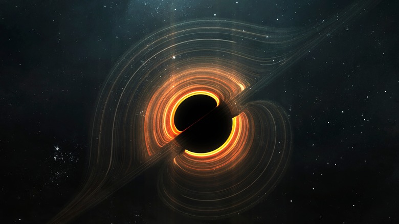 Black hole warping space