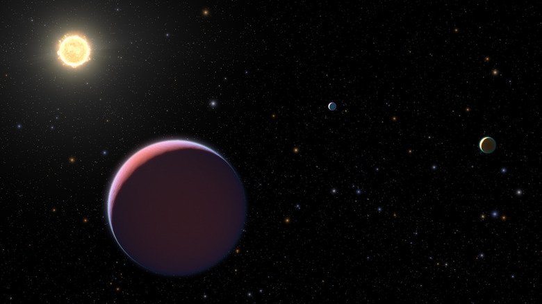 Illustration of a super puff exoplanet