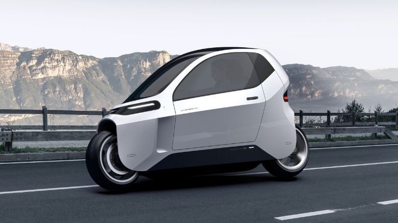 Lit Motors self-driving motorcycle on the road