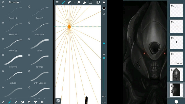 Three ArtFlow app screens