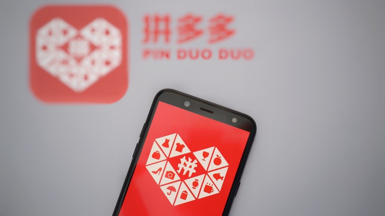 Pinduoduo app on smartphone