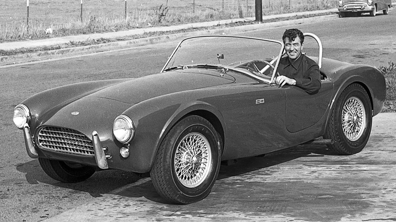 Caroll Shelby in a cobra