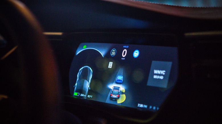 Tesla autopilot screen