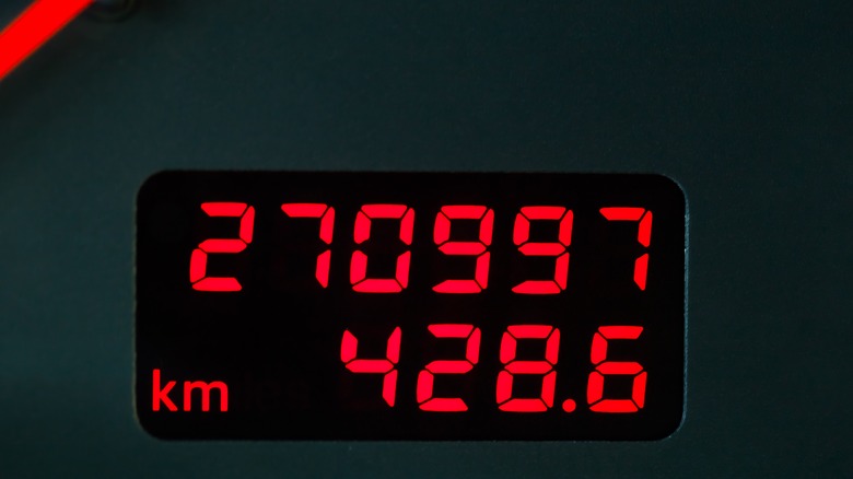 odometer on a car