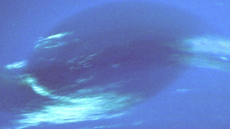 Neptune's Great Dark Spot as seen by Voyager 2