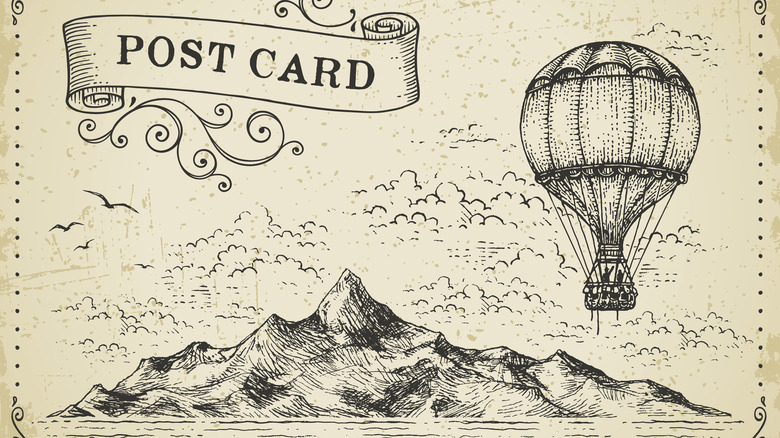 balloon flight post card