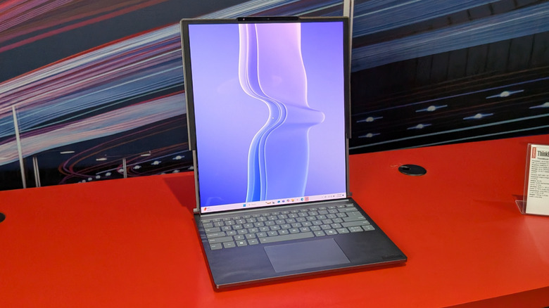 Lenovo laptop with a rollable display