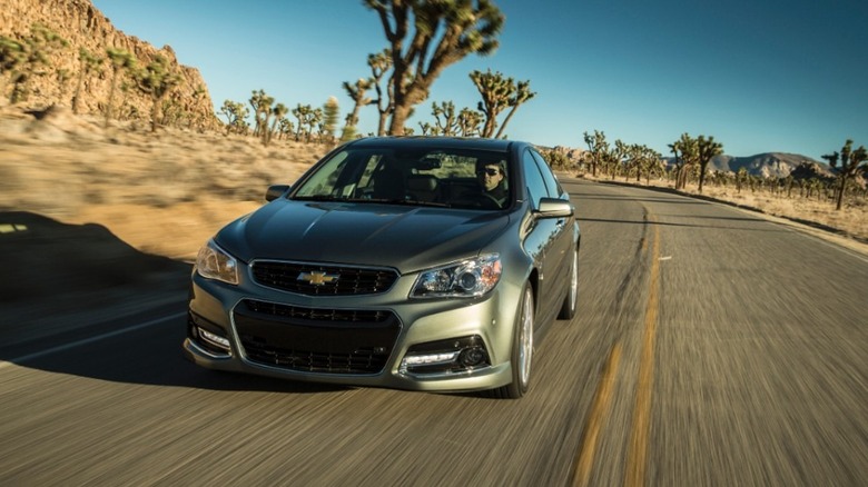 Chevrolet SS on desert road