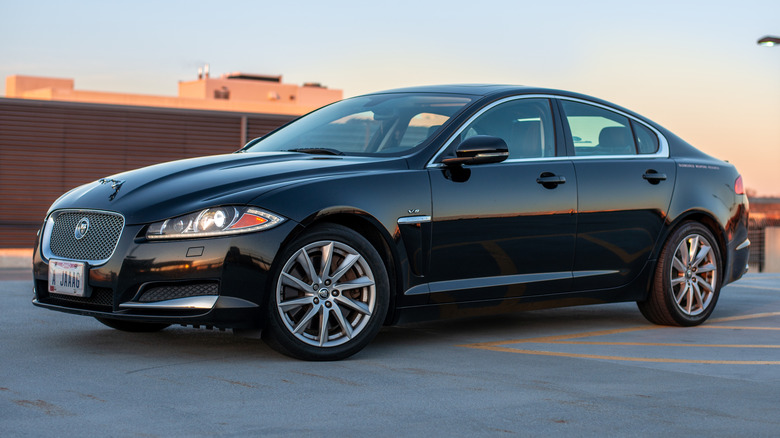 Jaguar XFR at sunset