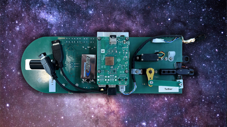 Raspberry Pi attached to circuit board