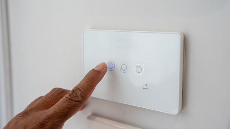 Touching smart light switch panel