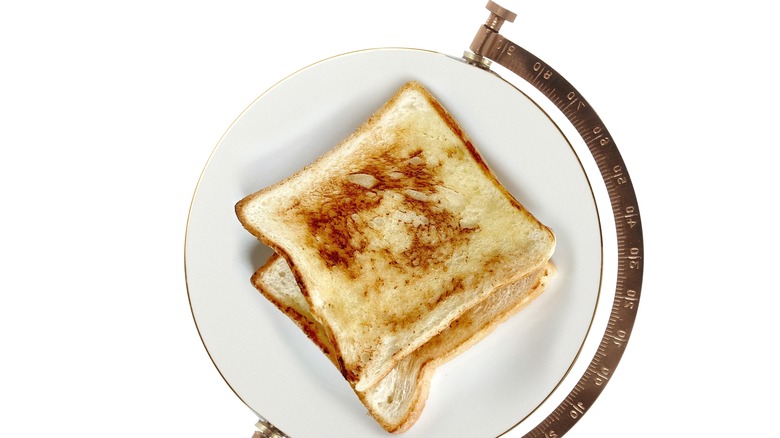 toast on plate