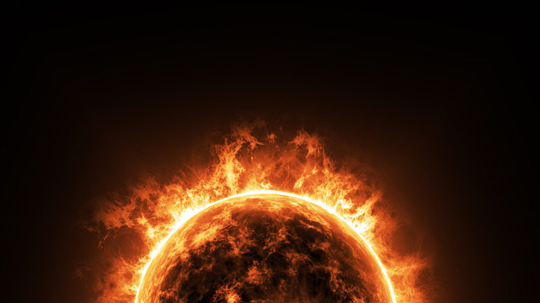 Active sunspots spewing solar flares