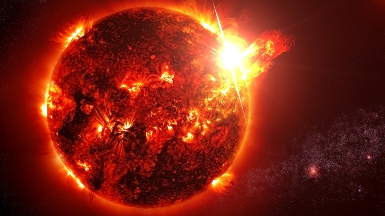 powerful Solar flare ignites plasma on the sun