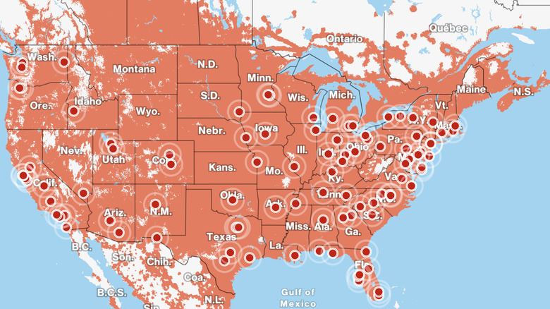 Verizon Ultra Wideband coverage map