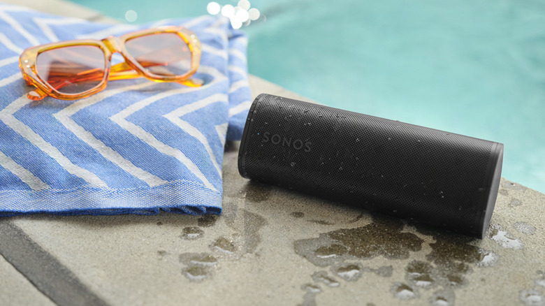 Sonos Roam 2 by swimming pool