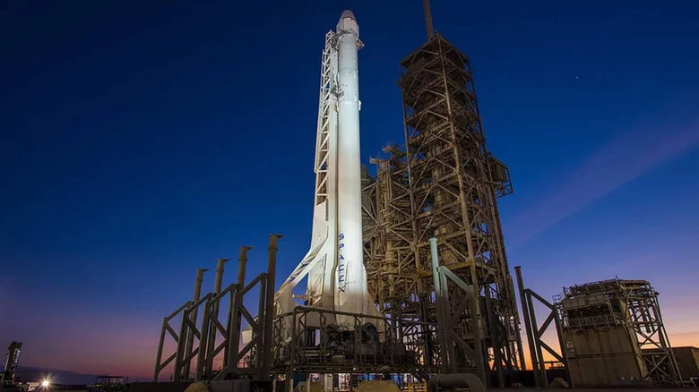 Falcon 9 on launchpad 