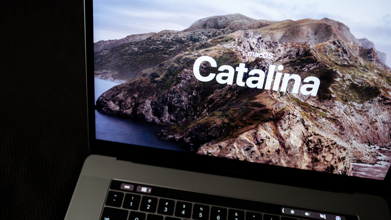 MacBook displaying Catalina screen